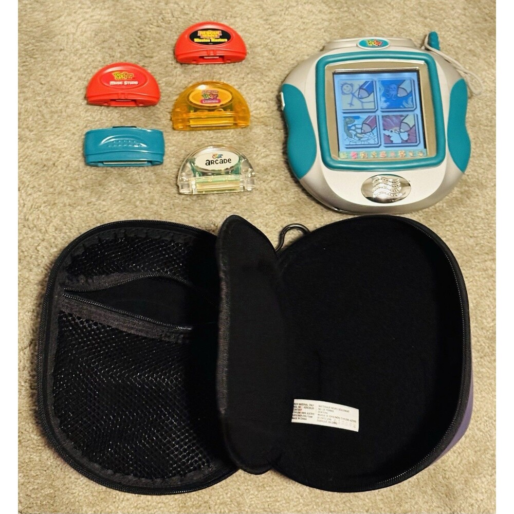 Pixter Color Bundle- Hard Case/4 Games/Aadapter/Tested Works